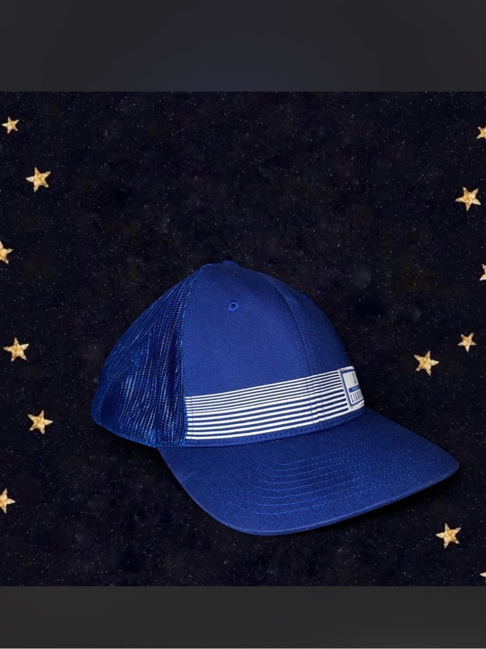 Blue Tampa Bay Lightning Trucker Cap with Stripe Detail